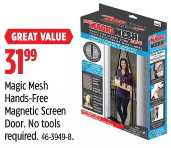 Canadian Tire Magic mesh hands-free magnetic screen door offer