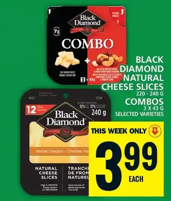 Food Basics Black diamond natural cheese slices | combos offer