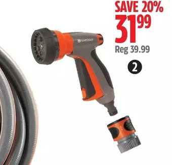 Canadian Tire Gardena front-trigger 7-pattern comfort nozzle offer