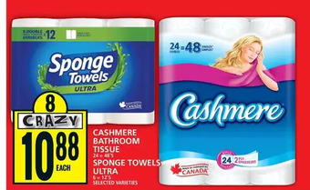 Food Basics Cashmere bathroom tissue | sponge towels ultra offer