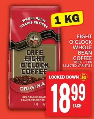 Food Basics Eight o'clock whole bean coffee offer