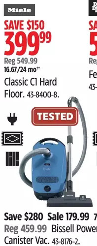 Canadian Tire Miele classic c1 hard floor offer