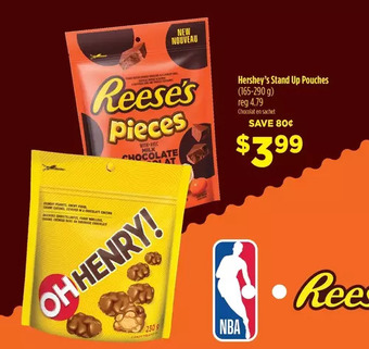 FreshCo Hershey's stand up pouches offer