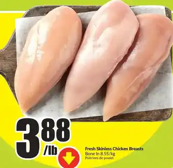 FreshCo Fresh skinless chicken breasts offer