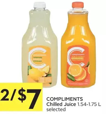 Foodland Compliments chilled juice offer