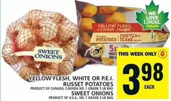 Food Basics Yellow flesh, white or p.e.i. russet potatoes | sweet onions offer