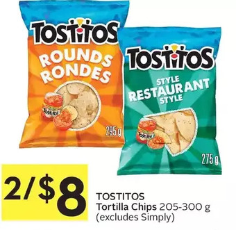 Foodland Tostitos tortilla chips offer
