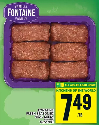 Food Basics Fontaine fresh seasoned veal kefta offer