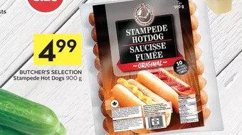 Foodland Butcher's selection stampede hot dogs offer