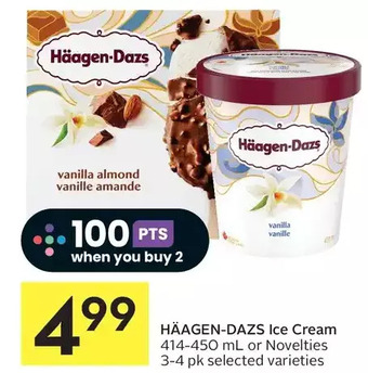 Foodland Häagen-dazs ice cream or novelties offer