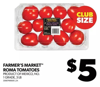 Real Canadian Superstore Farmer's market roma tomatoes offer