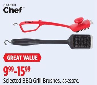 Canadian Tire Master chef selected bbq grill brushes offer