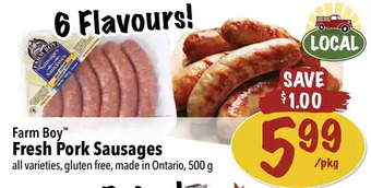 Farm Boy Farm boy fresh pork sausages offer