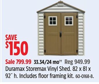Canadian Tire Duramax storemax vinyl shed offer