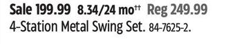 Canadian Tire Sportspower 4-station metal swing set offer