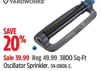 Canadian Tire Yardworks 3800 sq-ft oscillator sprinkler offer