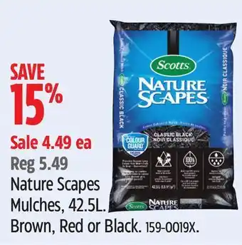 Canadian Tire Scotts nature scapes mulches, 42.5l. offer