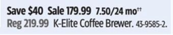 Canadian Tire Keurig k-elite coffee brewer offer