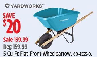 Canadian Tire Yardworks 5 cu-ft flat-front wheelbarrow offer