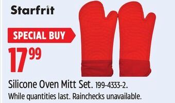 Canadian Tire Starfrit silicone oven mitt set offer