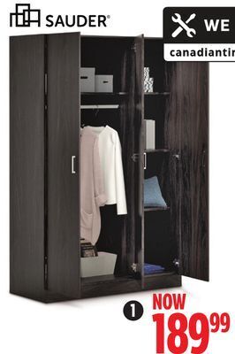 Canadian Tire Sauder 3-door wardrobe. espresso offer