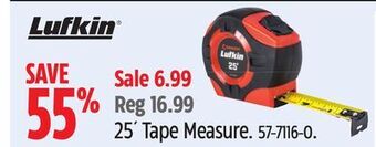 Canadian Tire Lufkin 25' tape measure. offer