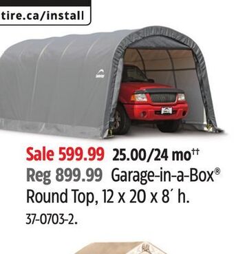 Canadian Tire Shelter logic garage-in-a-box round top, 12 x 20 x 8'h offer