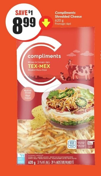 FreshCo Compliments Shredded Cheese 620 g offer