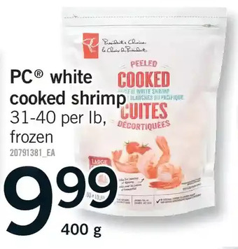 Fortinos Pc white cooked shrimp offer