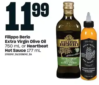 Loblaws Filippo berio extra virgin olive oil or heartbeat hot sauce offer