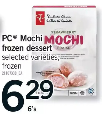 Fortinos Pc mochi frozen dessert offer