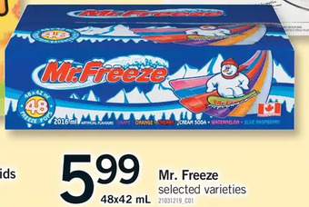 Fortinos Mr. freeze offer