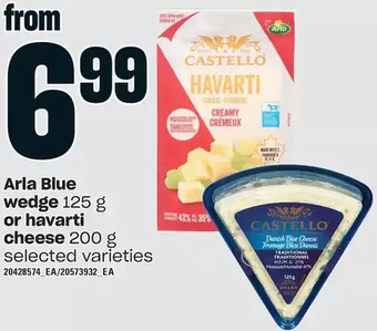 Loblaws Arla blue wedge or havarti cheese offer