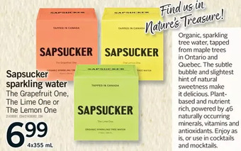 Fortinos Sapsucker sparkling water offer