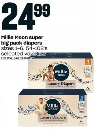 Loblaws Millie moon super big pack diapers offer
