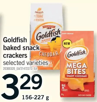 Fortinos Goldfish baked snack crackers offer