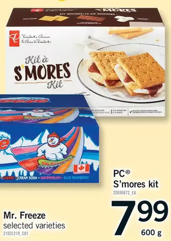 Fortinos Pc s'mores kit offer