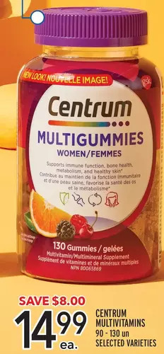 Metro Centrum multivitamins offer