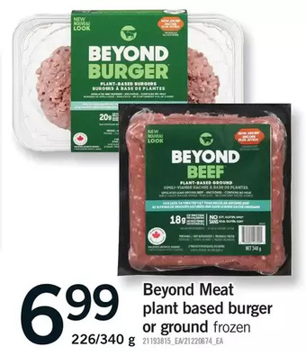 Fortinos Beyond meat plant based burger or ground offer
