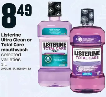 Loblaws Listerine ultra clean or total care mouthwash offer