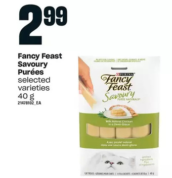 Loblaws Fancy feast savoury purees offer