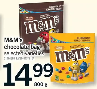 Fortinos M&m's chocolate bag offer