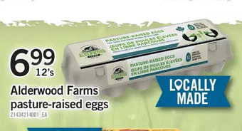 Fortinos Alderwood farms pasture-raised eggs offer