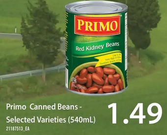 Fortinos Primo canned beans offer