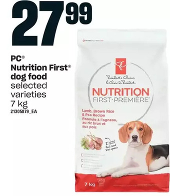 Loblaws Pc nutrition first dog food offer