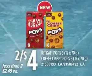 Loblaws Kitkat pops | coffee crisp pops offer