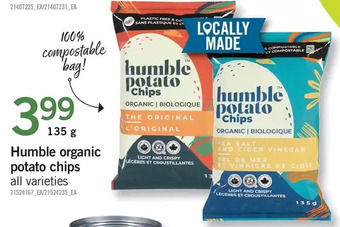 Fortinos Humble organic potato chips offer