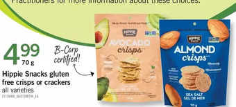 Fortinos Hippie snacks gluten free crisps or crackers offer
