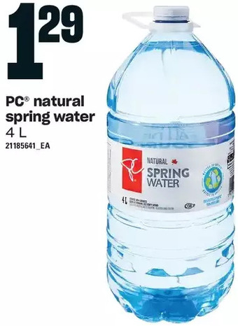 Loblaws Pc natural spring water offer
