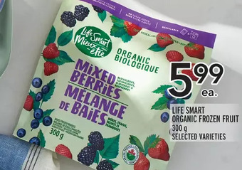 Metro Life smart organic frozen fruit offer